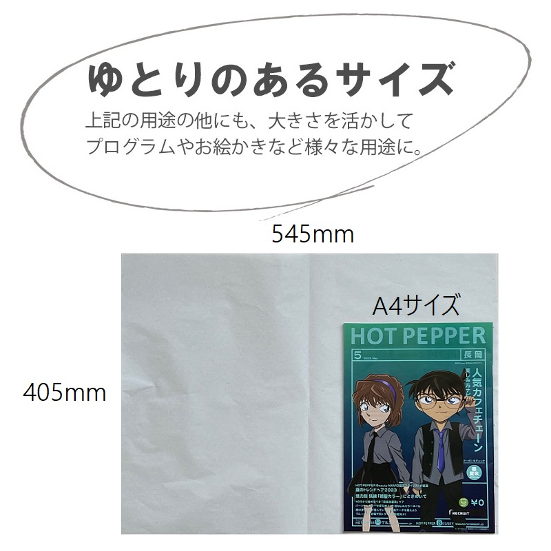 無地新聞紙 約1000枚 約10kg 厚さ0.06mm 405mm x 545mm 商品画像サムネイル6