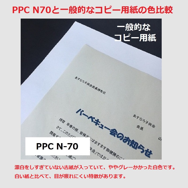再生コピー用紙 PPC-N70 A3 1500枚 ( 500枚 × 3冊 / 箱 ) 商品画像サムネイル5
