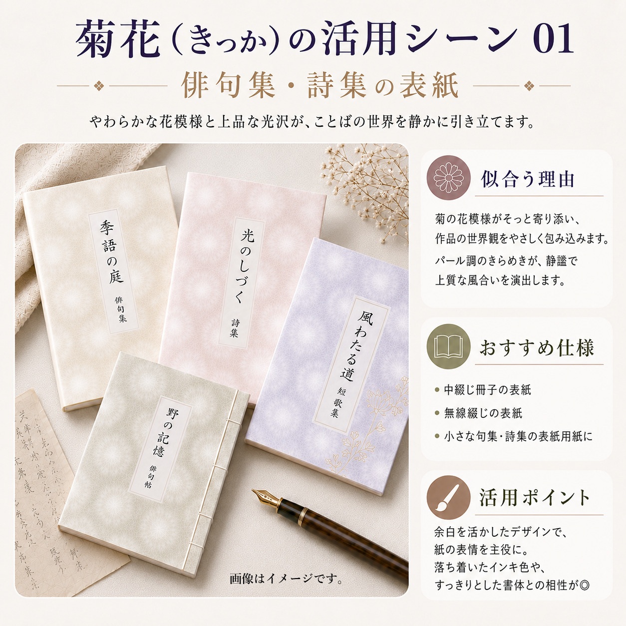 菊花 厚さ ( 0.16mm ) 和紙 商品画像サムネイル2