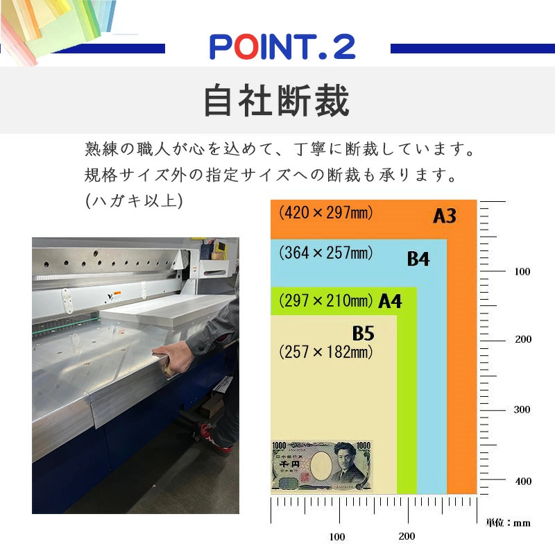 色上質紙 最厚口(0.19mm) B5 100〜1800枚 商品画像サムネイル2