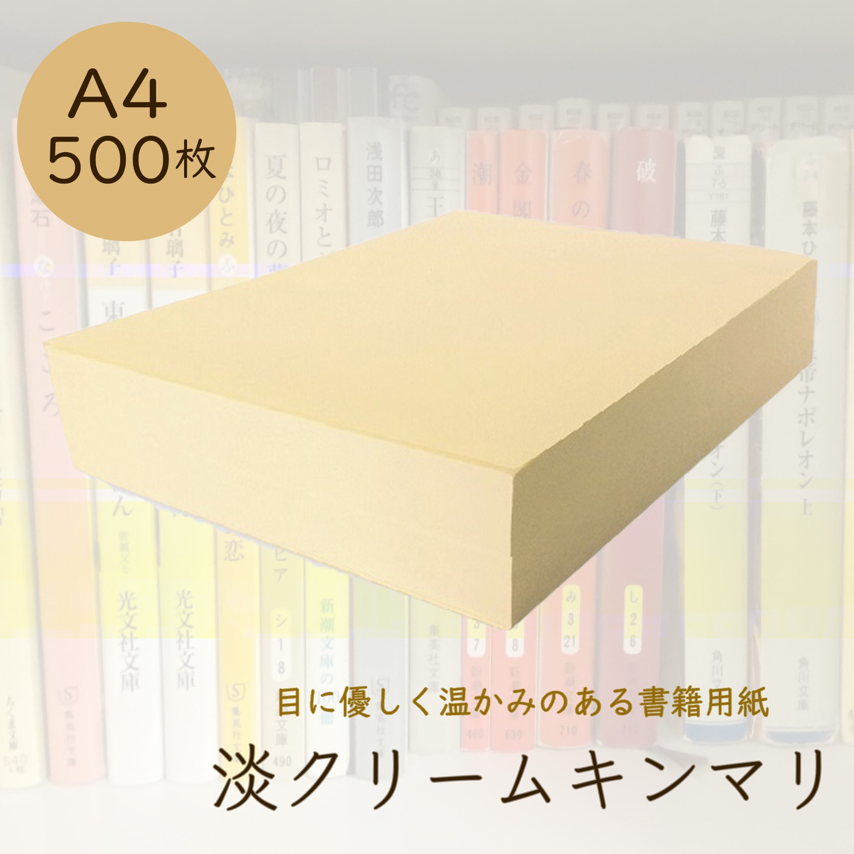 淡クリームキンマリ 書籍用紙 90kg A4 500枚 商品画像