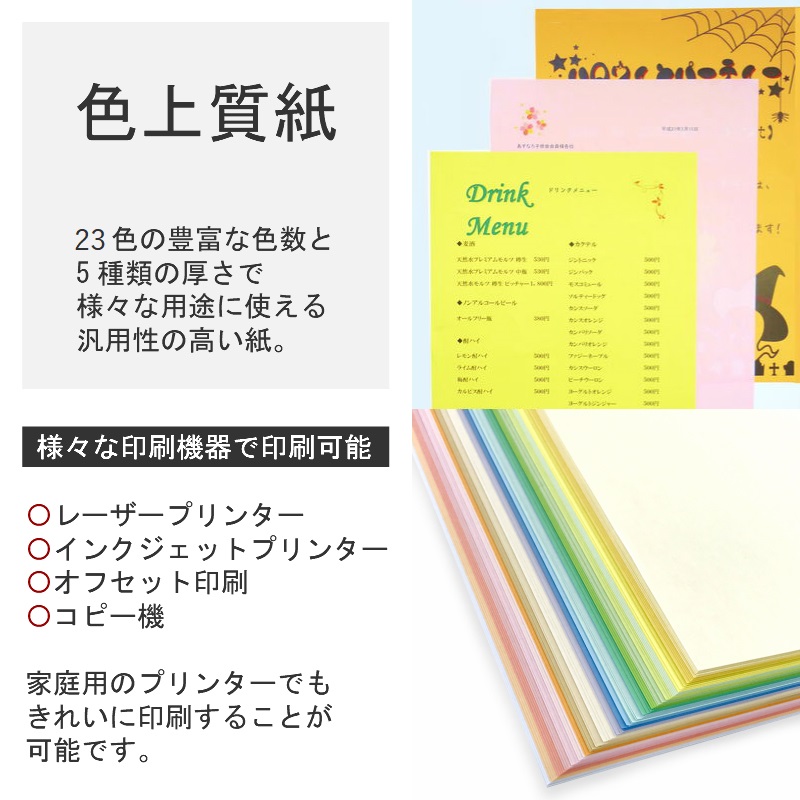 色上質紙 大王の色上質 厚口 B4 100〜1000枚 商品画像サムネイル1