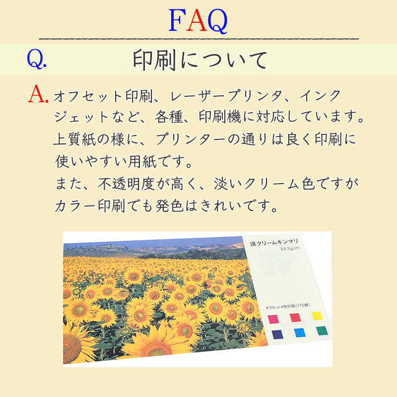 淡クリームキンマリ 書籍用紙 90kg A4 500枚 商品画像サムネイル3
