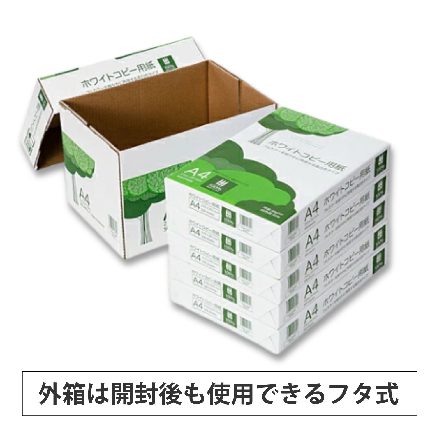 APPJ ホワイトコピー用紙  A4 2,500枚 ( 500枚X5冊 / 箱 ) 商品画像サムネイル1