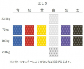 玉しき 70kg(0.12mm)のカラーバリエーションなど